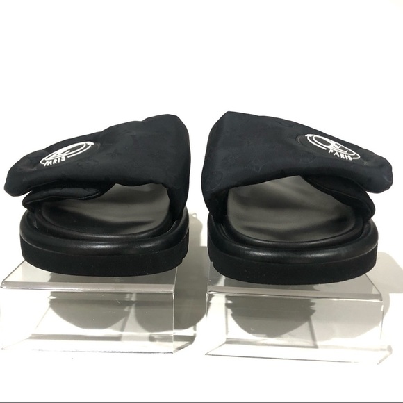 Louis Vuitton HTF Pool Pillow Flat Mules Slides Comfy Black Noir Size 38 - Picture 5 of 13